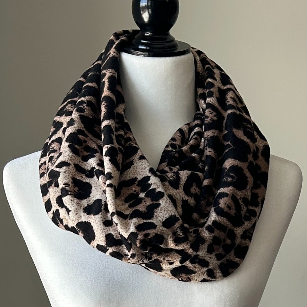 Aldo Leopard Print Infinity Scarf